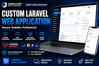 develop a secure custom laravel web application