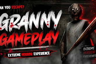 create professional horror gaming thumbnails for youtube