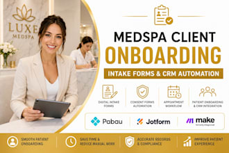 do pabau jotform make medspa client onboarding CRM intake automation