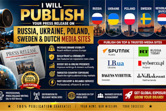 publish your press release on russia, ukraine, poland, sweden, dutch media site