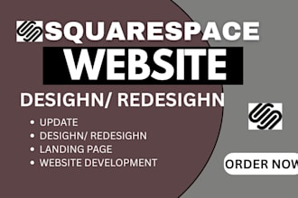 update squarespace website, desighn and redesighn