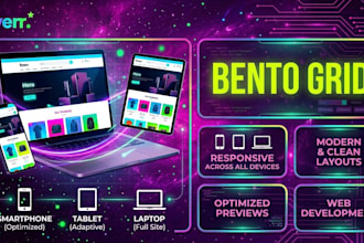 design and build a modern bento grid portfolio website