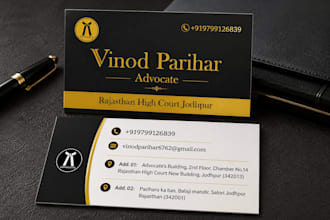 design a professional and modern business card