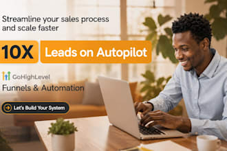 design gohighlevel landing page and ghl automation workflow