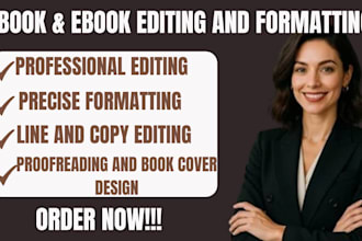 do book editing and formatting, manuscript editing, and paperback formatting