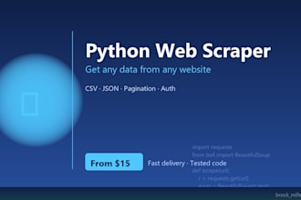build you a custom python web scraper