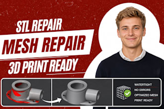 do stl repair, mesh repair, fix stl, 3d model stl files for 3d printing fast