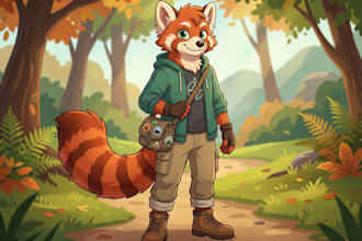 create a custom furry art character or fursona illustration for you