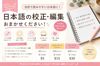 proofread and edit your japanese text naturally