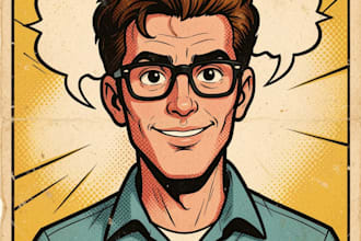 do vintage cartoon portrait avatar