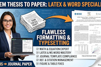 format, typeset, and convert your stem thesis or paper to latex or word