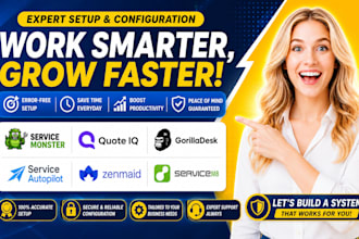 setup service monster quote iq gorilladesk service autopilot zenmaid servicem8