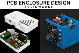 design a custom pcb enclosure and product casing for 3d printing in solidworks