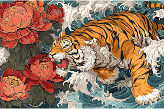 create japanese or oriental tattoo design for you