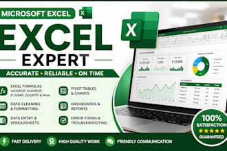 do microsoft excel data entry, formulas, and spreadsheet tasks