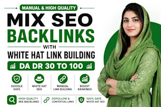 build manual high quality mix SEO backlinks with white hat link building
