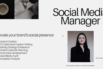be your social media manager and content strategist