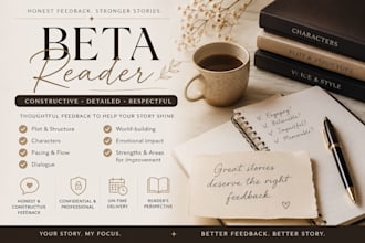 provide detailed honest and constructive beta reading for your manuscript