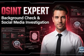 do osint investigation on anybody, background check, social media investigation