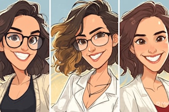 do cartoon caricature for you