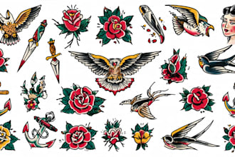 create custom traditional tattoo designs