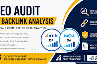 do professional SEO audit, ahrefs DR analysis, moz da check, and backlink