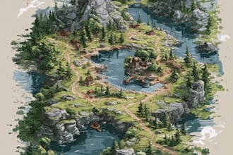 do fantasy map site map city map game map vector map dnd google map illustratio