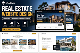 create a professional wordpress website for real estate agents and agencies