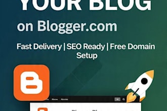 create a professional blogger website with SEO setup