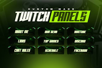 design custom twitch panels or buttons for your stream