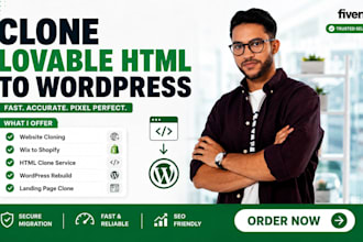 clone lovable HTML to wordpress migrate wix lovable to shopify clone