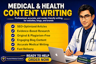 write SEO medical and health articles and blogs