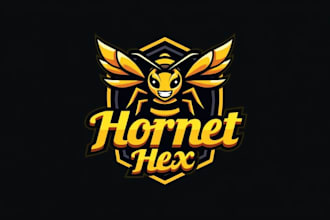 design outstanding hornet hex logo with express delivery