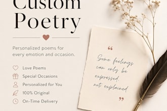 write a beautiful, personalized poem for any occasion