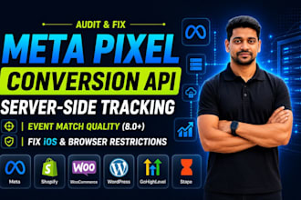 setup or fix facebook pixel conversion API and GTM server side tracking