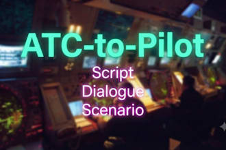 write authentic script, sops, game lore for aviation project
