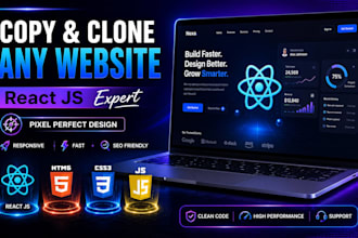 do copy clone website and develop any reactjs website