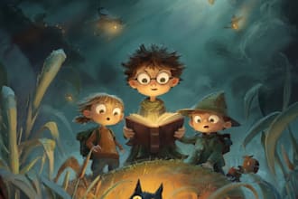 children book cover and children book illustrations