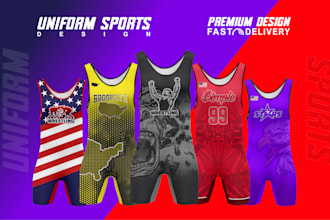 create custom wrestling singlet and team uniform design