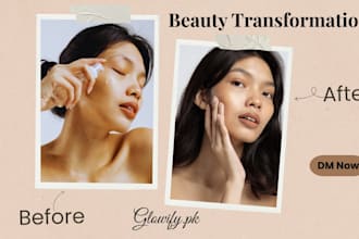 design beauty before and after social media posts