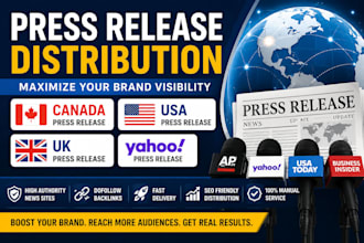 do press release distribution, canada press release, yahoo press release, USA UK