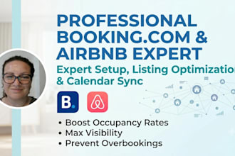 expertly setup and manage your booking com and airbnb property listings