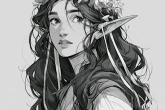 design a concept art , dnd character or object