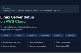 setup and configure linux server on AWS cloud