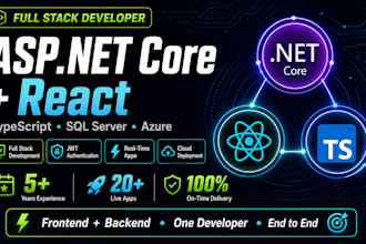 develop a full stack web application using asp net core and react