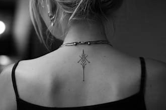 great minimalist tattoo design, tarot card tattoo