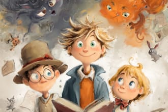 design children book illustration and children book cover