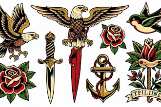 do traditional old school tattoo design