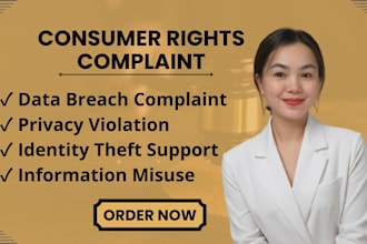 write data breach complaint and consumer privacy violation letters