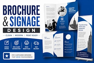 design professional brochure and signage for your business